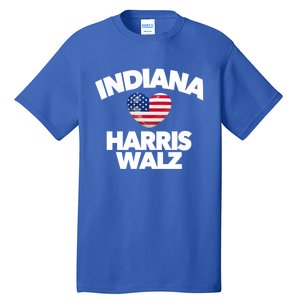 Indiana Loves Harris Walz America Vote Indianapolis Democrat Cute Gift Tall T-Shirt