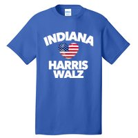 Indiana Loves Harris Walz America Vote Indianapolis Democrat Cute Gift Tall T-Shirt