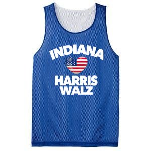 Indiana Loves Harris Walz America Vote Indianapolis Democrat Cute Gift Mesh Reversible Basketball Jersey Tank