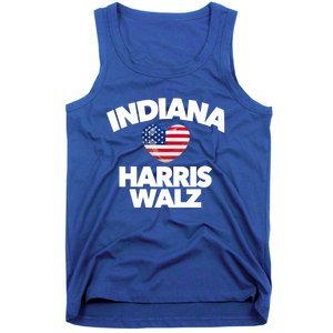 Indiana Loves Harris Walz America Vote Indianapolis Democrat Cute Gift Tank Top