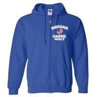 Indiana Loves Harris Walz America Vote Indianapolis Democrat Cute Gift Full Zip Hoodie