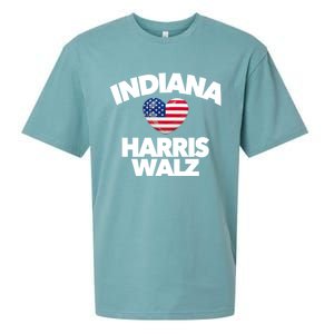 Indiana Loves Harris Walz America Vote Indianapolis Democrat Cute Gift Sueded Cloud Jersey T-Shirt