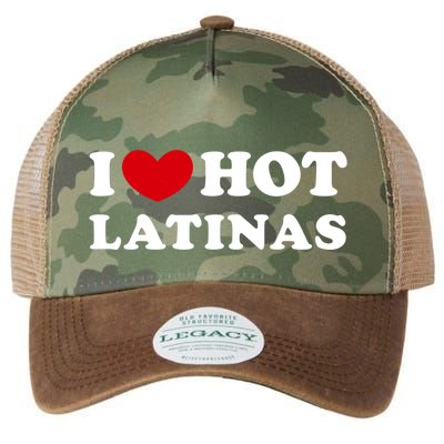 I Love Hot Latinas I Heart Hot Latinas Gift Legacy Tie Dye Trucker Hat