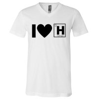 I Love Hydrogen Vehicles H Symbol Periodic Table Fuel Cells FCE Vehicles V-Neck T-Shirt