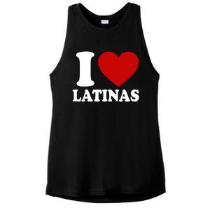 I Love Heart Latinas Ladies PosiCharge Tri-Blend Wicking Tank