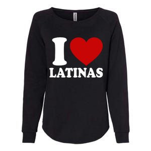 I Love Heart Latinas Womens California Wash Sweatshirt