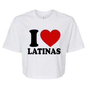 I Love Heart Latinas Bella+Canvas Jersey Crop Tee