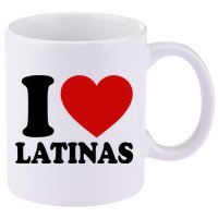 I Love Heart Latinas 11oz C Handle Ceramic Mug