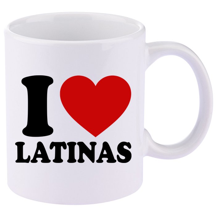 I Love Heart Latinas 11oz C Handle Ceramic Mug