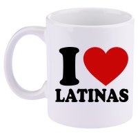 I Love Heart Latinas 11oz C Handle Ceramic Mug