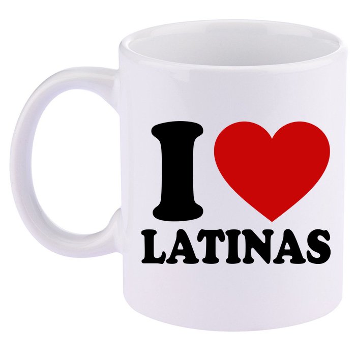 I Love Heart Latinas 11oz C Handle Ceramic Mug