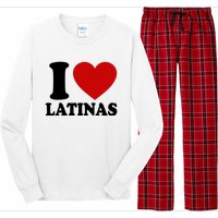 I Love Heart Latinas Long Sleeve Pajama Set