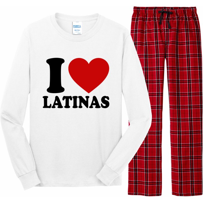 I Love Heart Latinas Long Sleeve Pajama Set