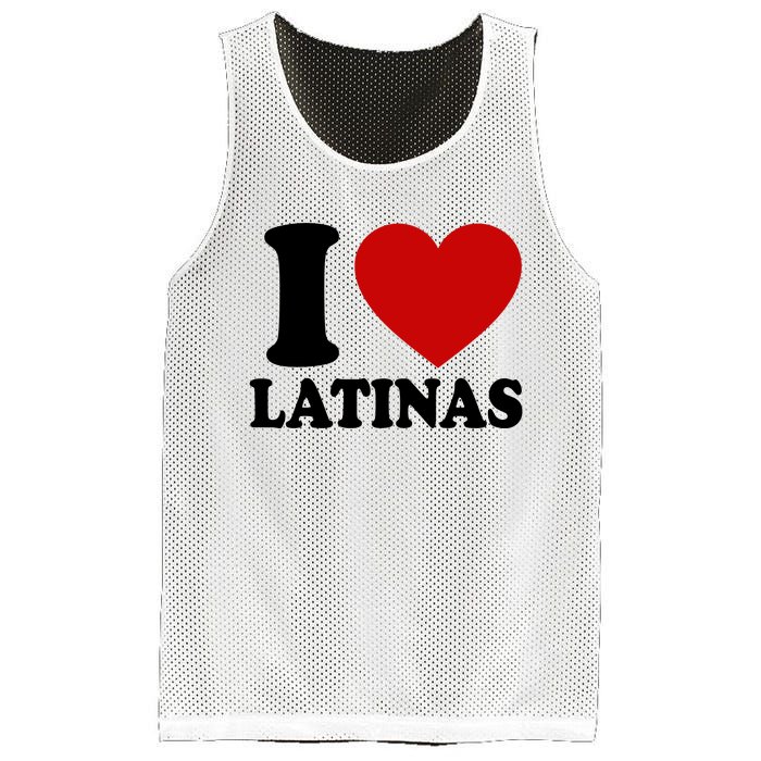 I Love Heart Latinas Mesh Reversible Basketball Jersey Tank