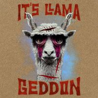 It's Llamageddon Halloween Llama Zombie Funny Spooky Costumes Graphic Plus Size Cotton Canvas Backpack
