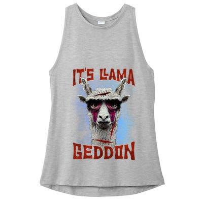 It's Llamageddon Halloween Llama Zombie Funny Spooky Costumes Graphic Plus Size Ladies PosiCharge Tri-Blend Wicking Tank