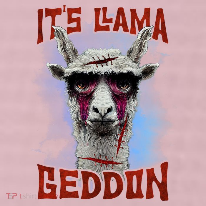It's Llamageddon Halloween Llama Zombie Funny Spooky Costumes Graphic Plus Size 25L Jumbo Tote