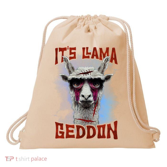 It's Llamageddon Halloween Llama Zombie Funny Spooky Costumes Graphic Plus Size Drawstring Bag