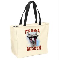 It's Llamageddon Halloween Llama Zombie Funny Spooky Costumes Graphic Plus Size Zip Tote Bag