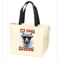 It's Llamageddon Halloween Llama Zombie Funny Spooky Costumes Graphic Plus Size Zip Tote Bag