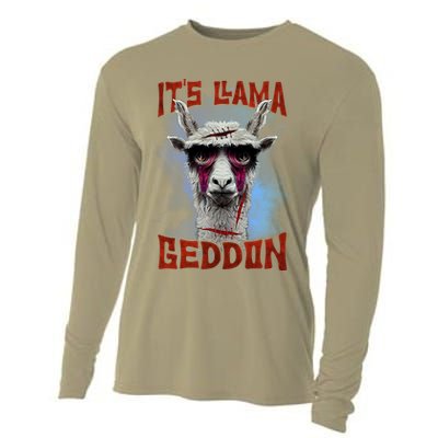 It's Llamageddon Halloween Llama Zombie Funny Spooky Costumes Graphic Plus Size Cooling Performance Long Sleeve Crew
