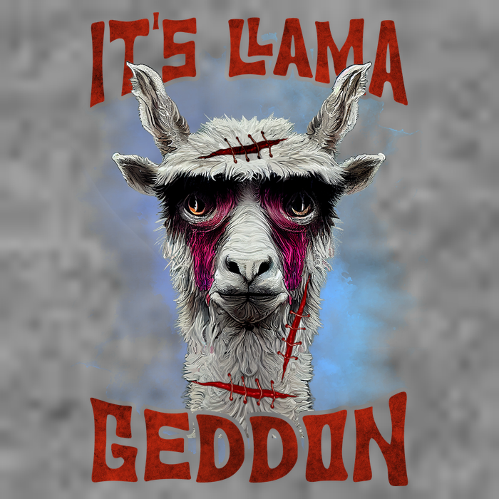 It's Llamageddon Halloween Llama Zombie Funny Spooky Costumes Graphic Plus Size Tall Sweatshirt