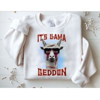 It's Llamageddon Halloween Llama Zombie Funny Spooky Costumes Graphic Plus Size Sweatshirt