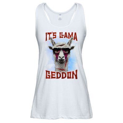 It's Llamageddon Halloween Llama Zombie Funny Spooky Costumes Graphic Plus Size Ladies Essential Flowy Tank