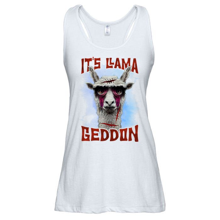 It's Llamageddon Halloween Llama Zombie Funny Spooky Costumes Graphic Plus Size Ladies Essential Flowy Tank