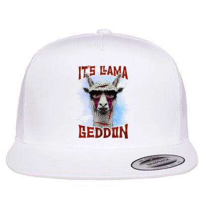 It's Llamageddon Halloween Llama Zombie Funny Spooky Costumes Graphic Plus Size Flatbill Hat