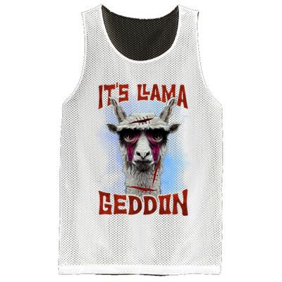 It's Llamageddon Halloween Llama Zombie Funny Spooky Costumes Graphic Plus Size Mesh Reversible Basketball Jersey Tank