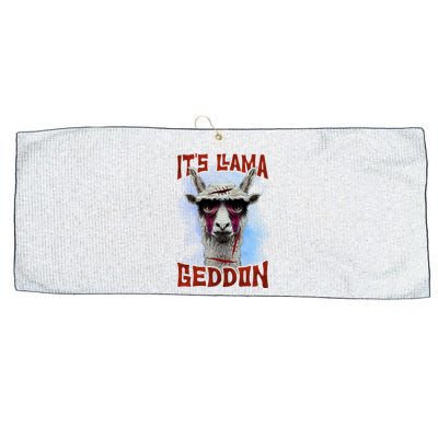 It's Llamageddon Halloween Llama Zombie Funny Spooky Costumes Graphic Plus Size Large Microfiber Waffle Golf Towel