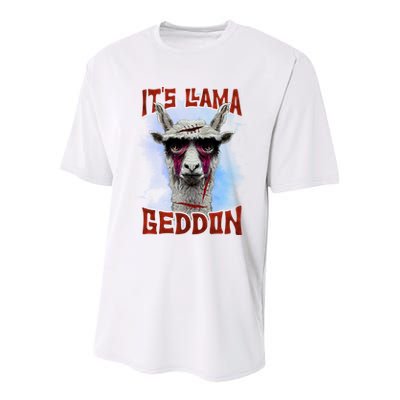 It's Llamageddon Halloween Llama Zombie Funny Spooky Costumes Graphic Plus Size Youth Performance Sprint T-Shirt