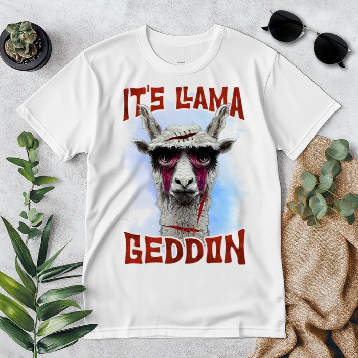 It's Llamageddon Halloween Llama Zombie Funny Spooky Costumes Graphic Plus Size Premium T-Shirt