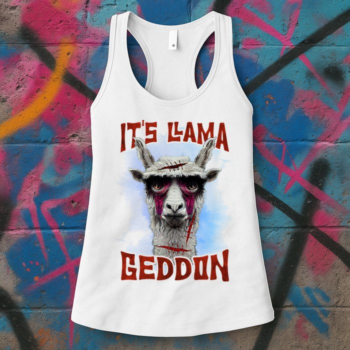 It's Llamageddon Halloween Llama Zombie Funny Spooky Costumes Graphic Plus Size Womens Tank Top