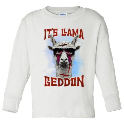 It's Llamageddon Halloween Llama Zombie Funny Spooky Costumes Graphic Plus Size Toddler Long Sleeve Shirt