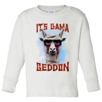 It's Llamageddon Halloween Llama Zombie Funny Spooky Costumes Graphic Plus Size Toddler Long Sleeve Shirt
