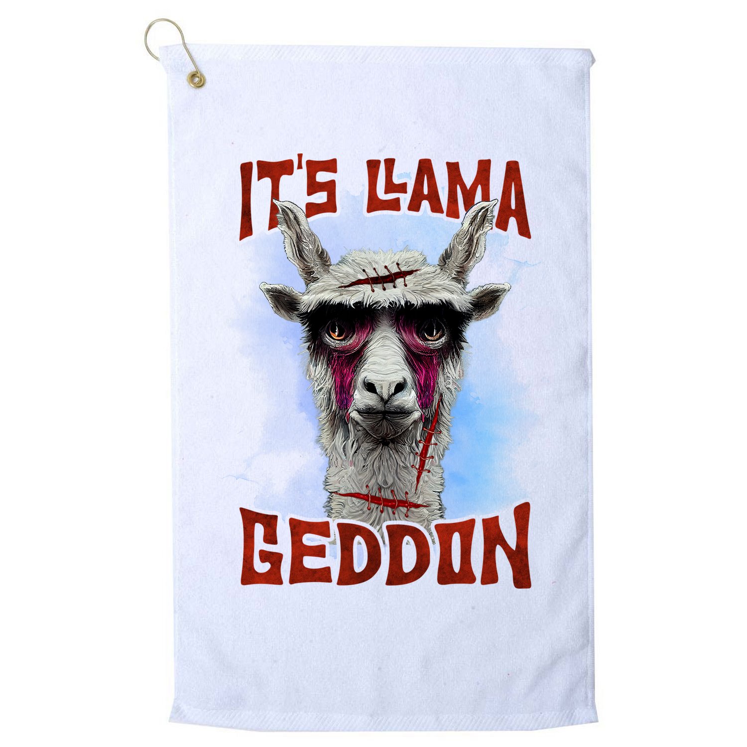 It's Llamageddon Halloween Llama Zombie Funny Spooky Costumes Graphic Plus Size Golf Towel