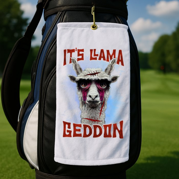 It's Llamageddon Halloween Llama Zombie Funny Spooky Costumes Graphic Plus Size Golf Towel