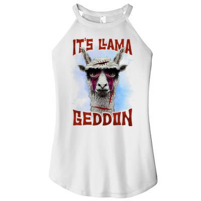 It's Llamageddon Halloween Llama Zombie Funny Spooky Costumes Graphic Plus Size Women's Perfect Tri Rocker Tank