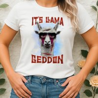 It's Llamageddon Halloween Llama Zombie Funny Spooky Costumes Graphic Plus Size Womens T-Shirt