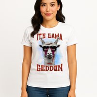 It's Llamageddon Halloween Llama Zombie Funny Spooky Costumes Graphic Plus Size Womens T-Shirt