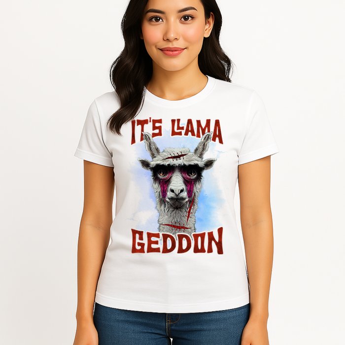 It's Llamageddon Halloween Llama Zombie Funny Spooky Costumes Graphic Plus Size Womens T-Shirt