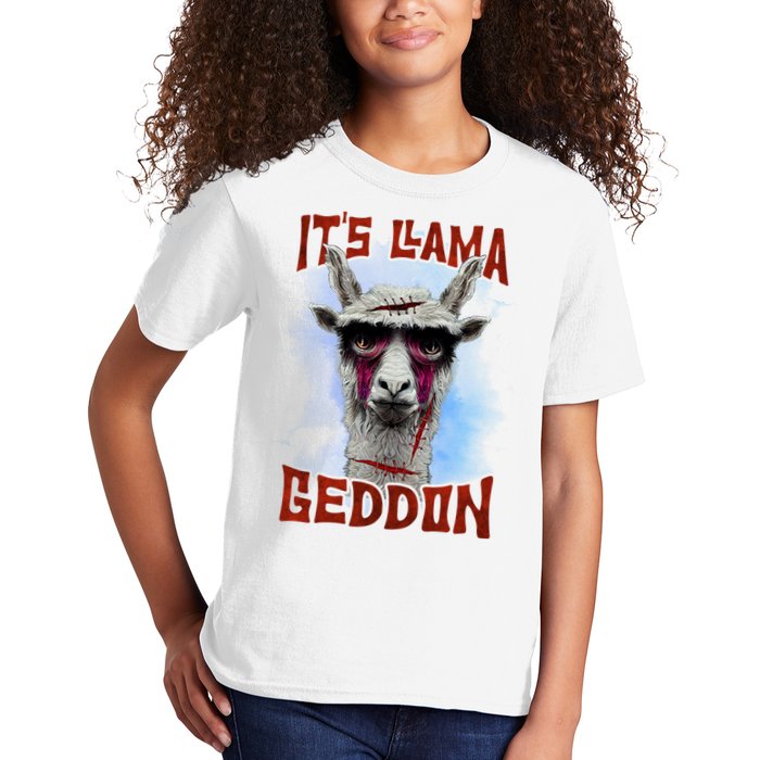 It's Llamageddon Halloween Llama Zombie Funny Spooky Costumes Graphic Plus Size Kids T-Shirt