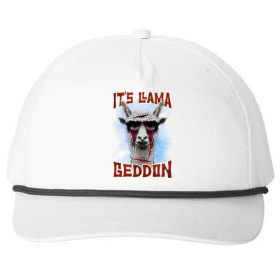 It's Llamageddon Halloween Llama Zombie Funny Spooky Costumes Graphic Plus Size Snapback Five-Panel Rope Hat