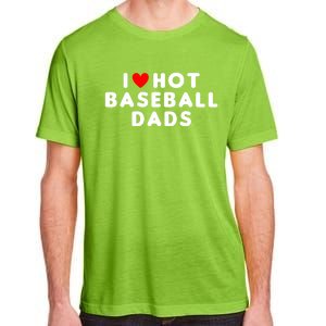 I Love Hot Baseball Dads Funny Red Heart Gift Adult ChromaSoft Performance T-Shirt