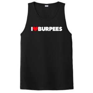 I Love (Heart) Burpees Gift PosiCharge Competitor Tank