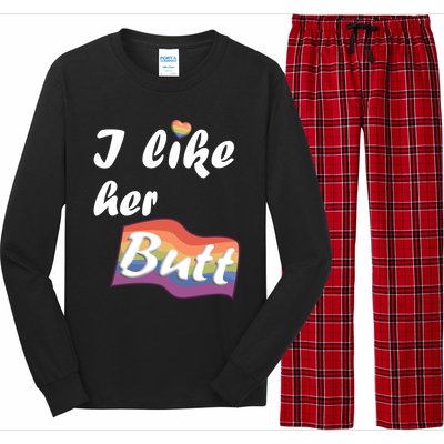 I Like Her Butt For Lgbtq Pride Gift Long Sleeve Pajama Set