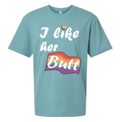 I Like Her Butt For Lgbtq Pride Gift Sueded Cloud Jersey T-Shirt