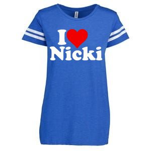 I Love Heart Nicki Enza Ladies Jersey Football T-Shirt